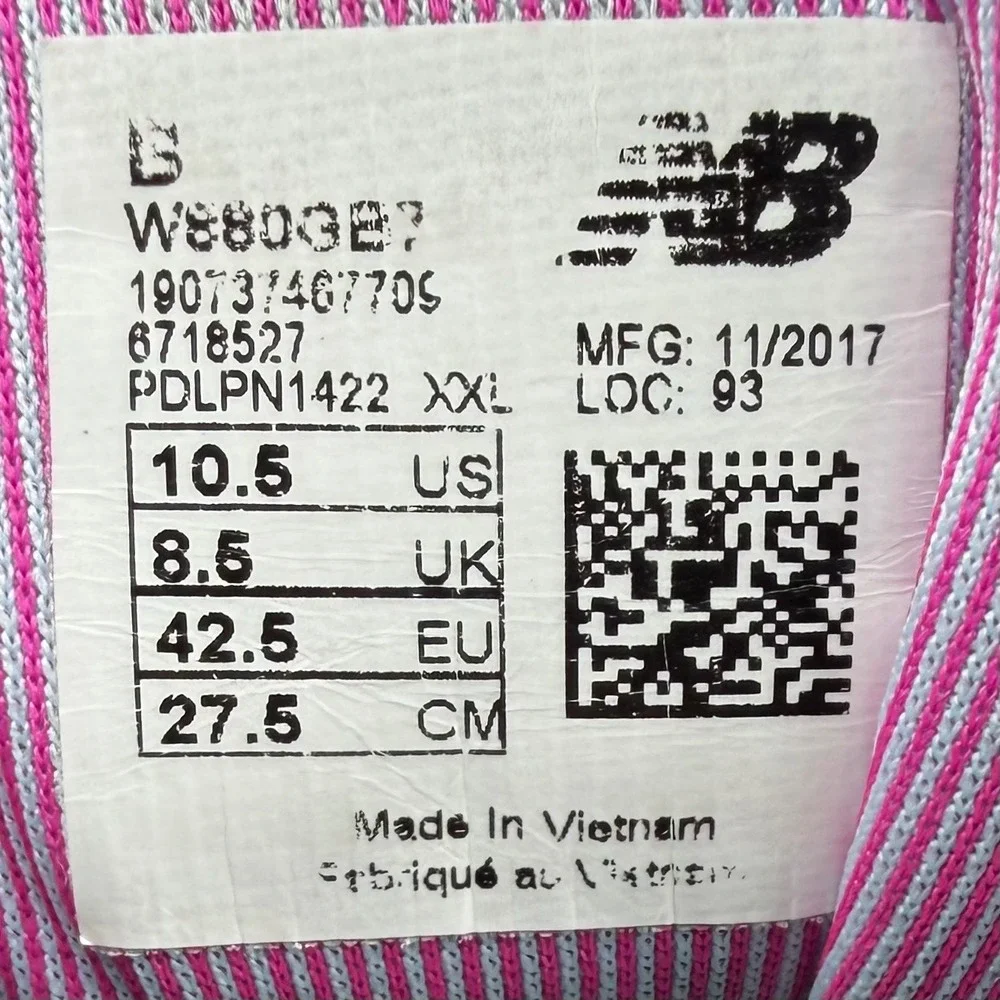New‎ Balance Truefuse 880v7 Running Shoes Women 10.5 Grey Pink Blue Teal W880GB7